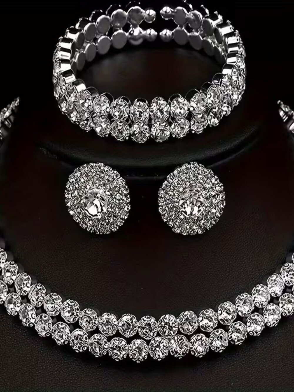 3pcs Sparling Necklace Set
